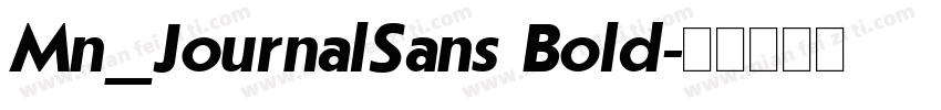Mn_JournalSans Bold字体转换